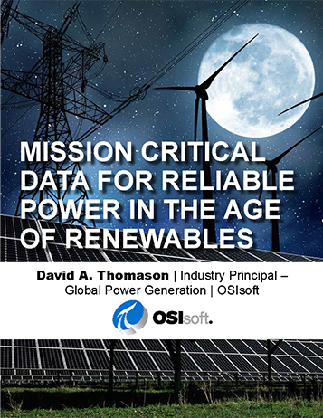 Mission Critical Data for Reliable Power in the Age of Renewables